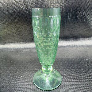 Villeroy and Boch Boston Green Footed Single Champagne Glass Cup Barware Signed